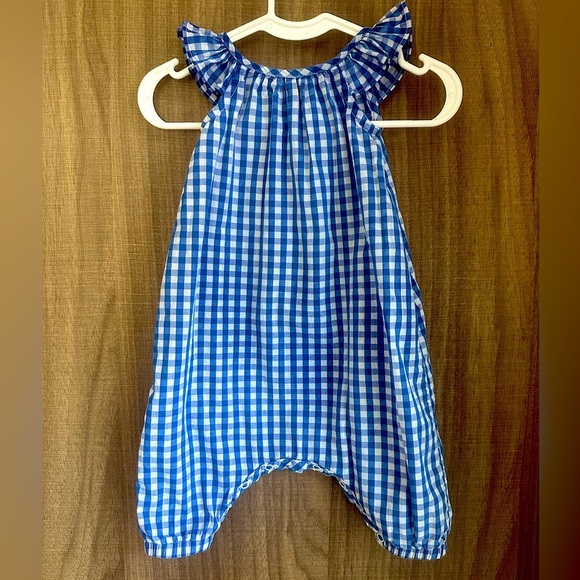 Maison Mini ruffle gingham romper - Picture 1 of 3